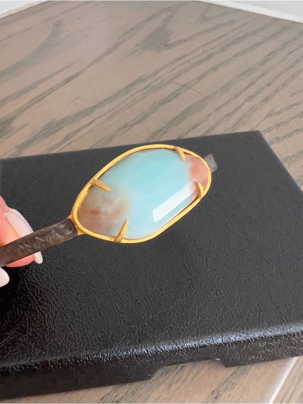 Free People Robindira Unsworth Amazonite Cuff Bracelet - Picture 7 of 8